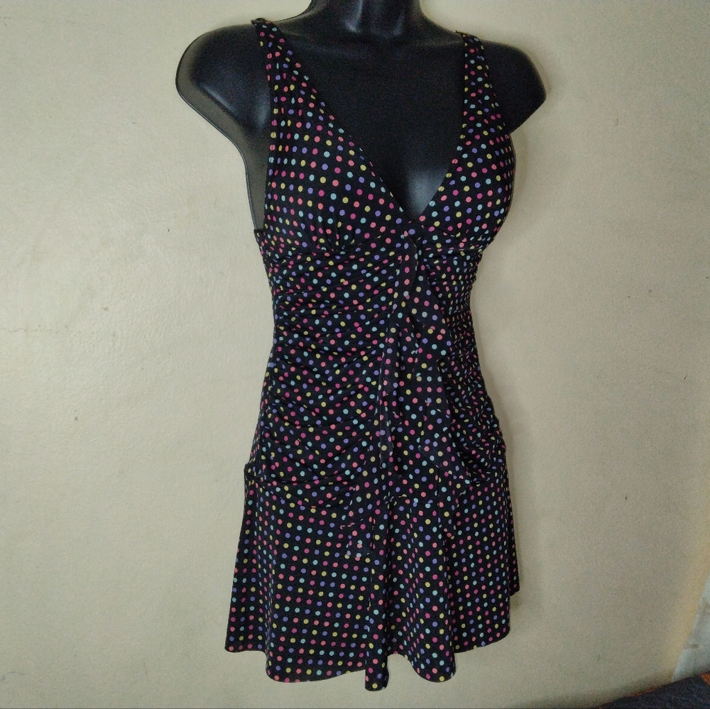 Vtg Victoria's Secret Sexy Little Thing Multi-Colored Polka Dot Dress Size S - Picture 4 of 14